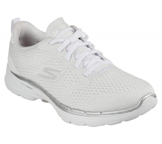 Dámské Trekové Boty Skechers GOwalk 6 - Bold Vision Bílé | MQWDSFN-08