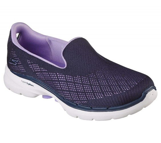 Dámské Trekové Boty Skechers GOwalk 6 - Cosmic Force Tmavě Blankyt Levandule | TDKFUOQ-57