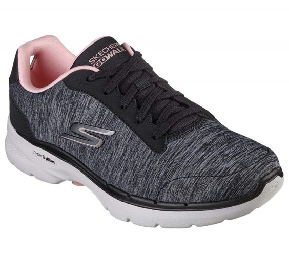 Dámské Trekové Boty Skechers GOwalk 6 - Magic Melody Černé Růžové | XDIUELY-40