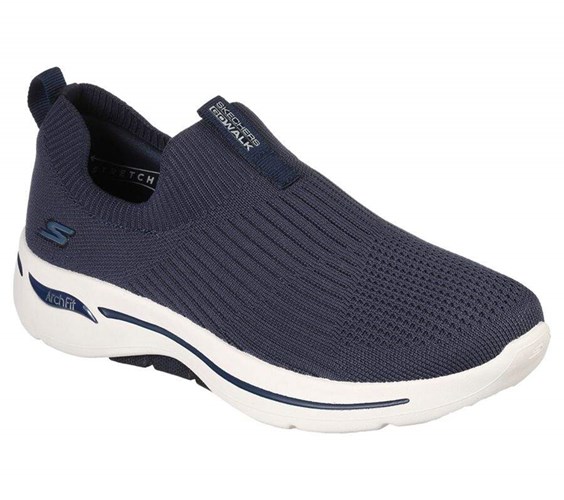 Dámské Trekové Boty Skechers GOwalk Arch Fit - Iconic Tmavě Blankyt | ELHAXUC-45