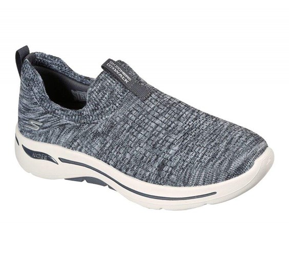 Dámské Trekové Boty Skechers GOwalk Arch Fit - Rainbow Sunrise Šedé Blankyt | PCQNVOT-15