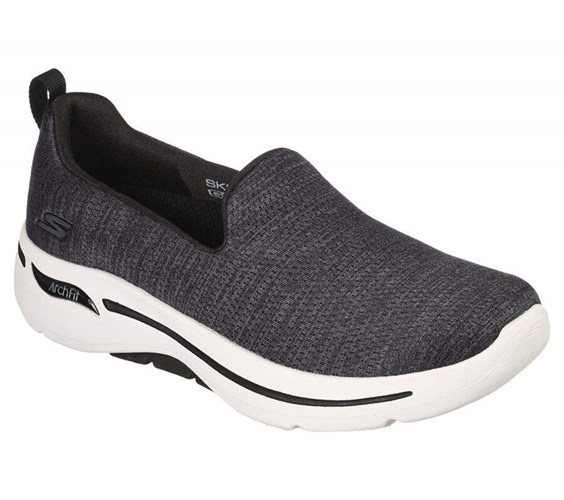 Dámské Trekové Boty Skechers GOwalk Arch Fit - Unlimited Time Černé Bílé | VBOIRSF-90