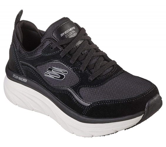 Dámské Trekové Boty Skechers Relaxed Fit: D'Lux Walker - New Moment Černé Bílé | BRTUICG-76