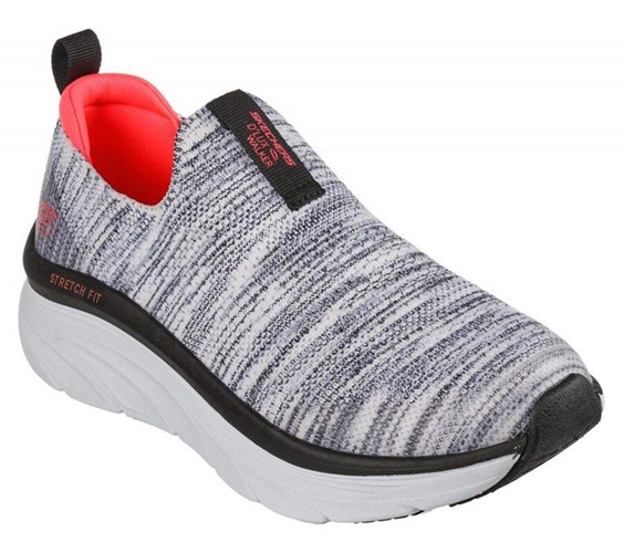 Dámské Trekové Boty Skechers Relaxed Fit: D'Lux Walker - Rainbow Sky Bílé Černé | HZGRLOM-41