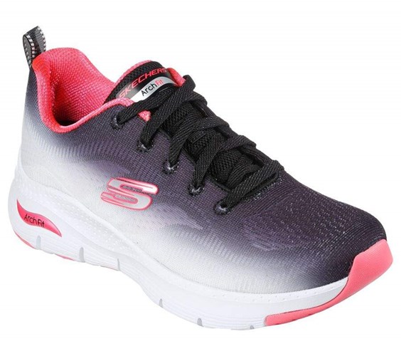 Dámské Tréninkové Boty Skechers Arch Fit - Vibrant Step Černé Viacfarebný | SIJWDBU-81