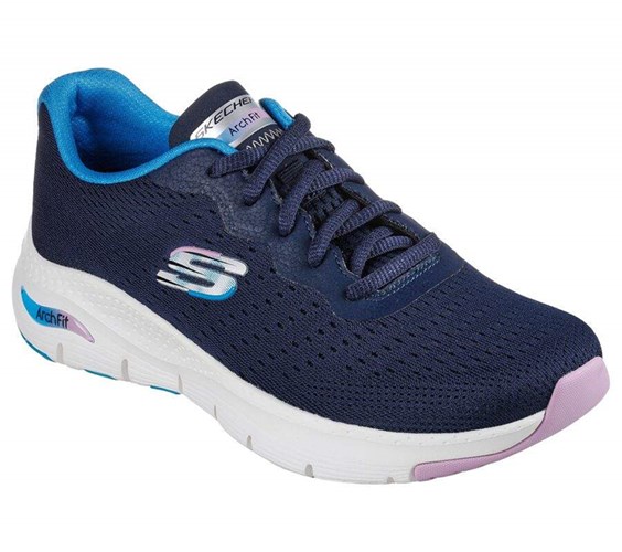 Dámské Tréninkové Boty Skechers Arch Fit - Infinity Cool Tmavě Blankyt Viacfarebný | WNRATXK-27