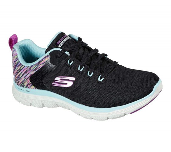 Dámské Tréninkové Boty Skechers Flex Appeal 4.0 - Dream Easy Černé Viacfarebný | RFNEVAI-35