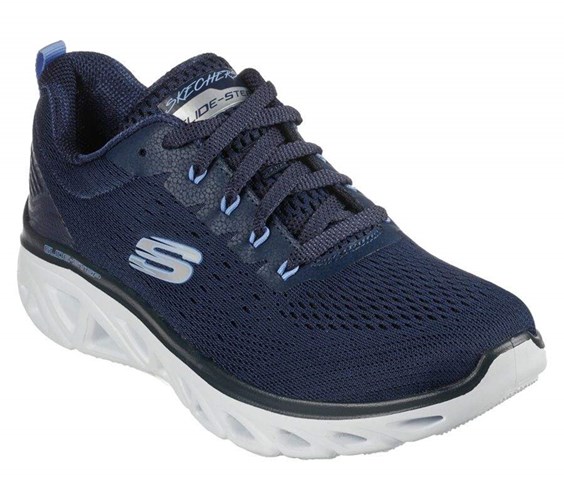 Dámské Tréninkové Boty Skechers Glide-Step Sportovní - New Facets Tmavě Blankyt | UOCNFKI-48