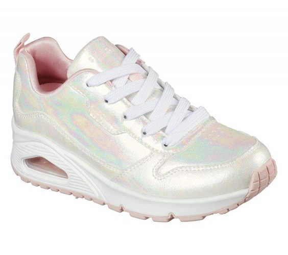 Dívčí Boty Casual Skechers Uno - Opal Shines Bílé Viacfarebný | USQRGWT-03