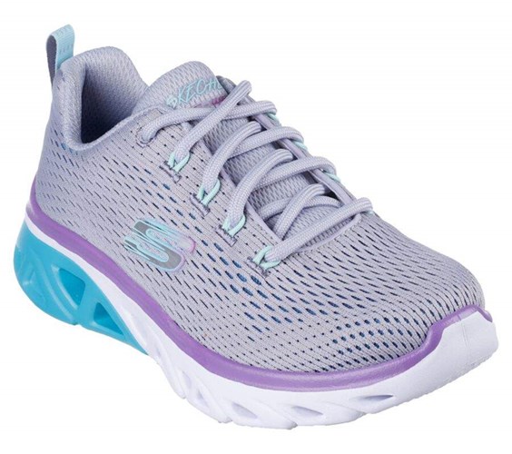 Dívčí Tenisky Skechers Glide-Step Sportovní - Wave Heat Šedé Světle Tyrkysové | PNMKCDG-49