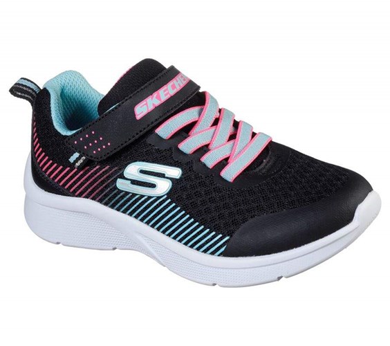 Dívčí Tenisky Skechers Microspec Černé Světle Tyrkysové | TKJHPDR-43