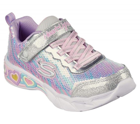 Dívčí Tenisky Skechers Sweetheart Lights - Let's Shine Stříbrné Viacfarebný | JGTXZCB-02