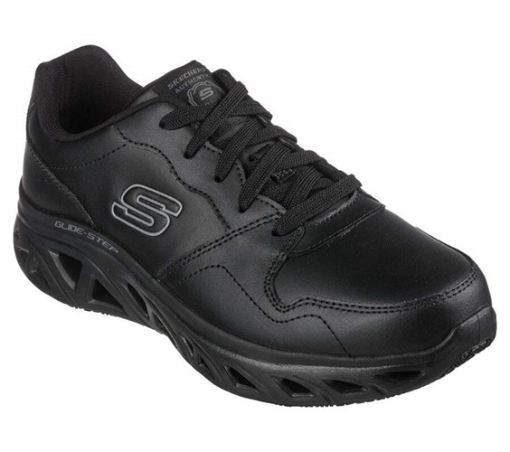 Pánské Bezpečnostní Boty Skechers Glide-Step SR - Benafix Černé | DHRMAZC-27