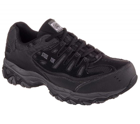 Pánské Bezpečnostní Boty Skechers Relaxed Fit: Cankton ST Černé Šedé | AWQUKVF-76