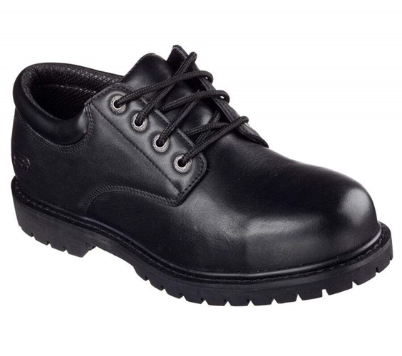 Pánské Bezpečnostní Boty Skechers Relaxed Fit: Cottonwood - Elks SR Černé | DHOIRVF-64