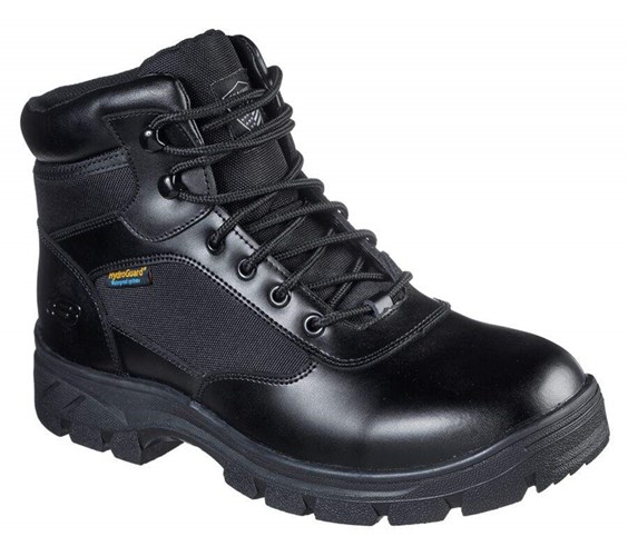 Pánské Bezpečnostní Boty Skechers Relaxed Fit: Wascana - Benen WP Tactical Černé | KGBPYOH-41