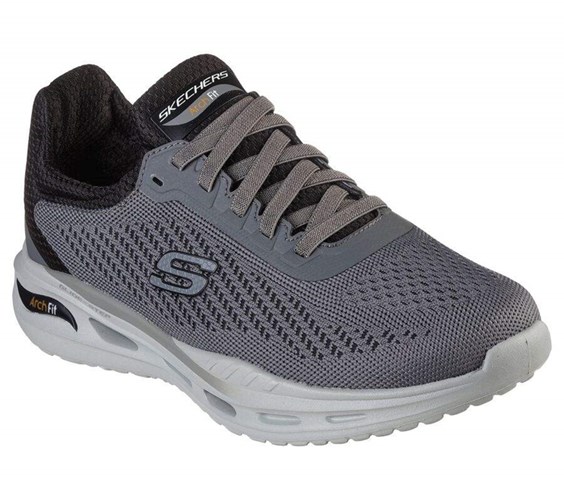 Pánské Boty Casual Skechers Arch Fit Orvan - Trayver Šedé Černé | MNGHCFA-31