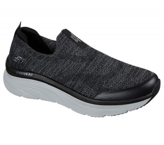 Pánské Boty Casual Skechers Relaxed Fit: D'Lux Walker - Quick Upgrade Černé Bílé | FSVZMBH-56