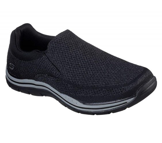 Pánské Boty Casual Skechers Relaxed Fit: Expected - Gomel Černé | WXRVHQI-38