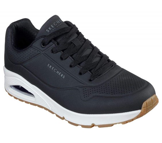 Pánské Boty Casual Skechers Uno - Stand On Air Černé Bílé | ORQZXBY-86