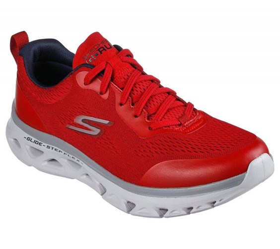 Pánské Běžecké Boty Skechers GO RUN Glide-Step Flex Červené Tmavě Blankyt | YLABGPI-63