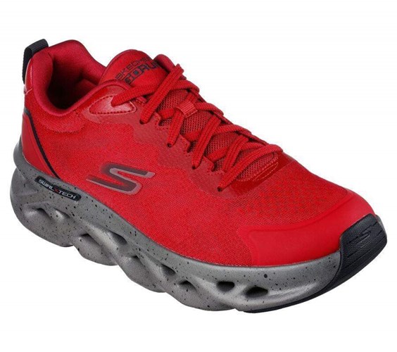 Pánské Běžecké Boty Skechers GO RUN Swirl Tech - Breeze Červené | DJWANMC-28