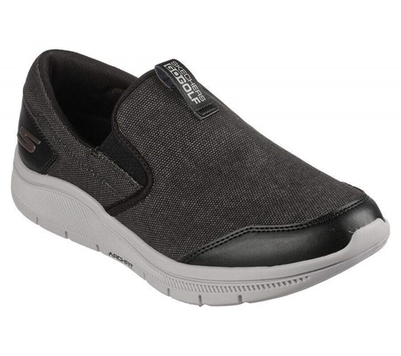 Pánské Golfové Boty Skechers Relaxed Fit: GO GOLF Arch Fit Walk Černé Šedé | WQLDREP-12