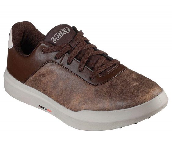 Pánské Golfové Boty Skechers Relaxed Fit: GO GOLF Drive 5 LX Hnědé | YFKAQLX-59