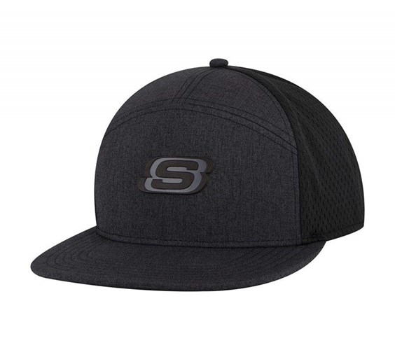 Pánské Klobouky Skechers 7-Panel Triple S Trucker Šedé Černé | MBOVIQK-21