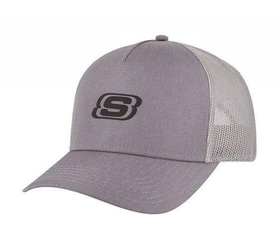 Pánské Klobouky Skechers Heathered Trucker Šedé | WYNJGHL-34