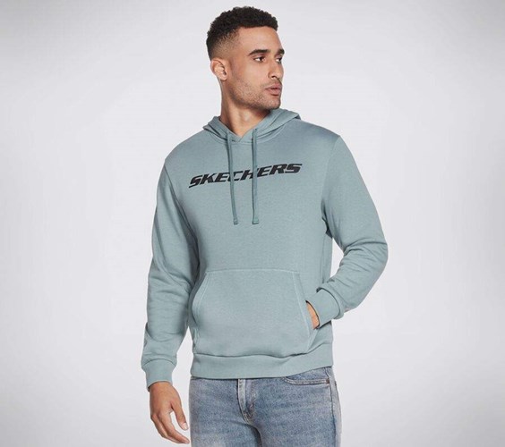 Pánské Mikiny S Kapucí Skechers Apparel Heritage Pullover Hoodie Tyrkysové | FRSJQMV-91