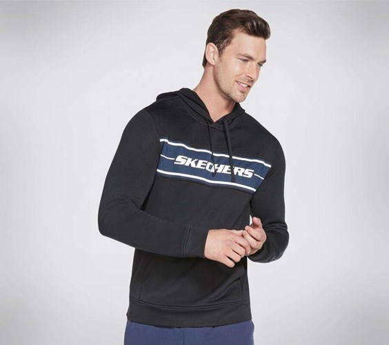 Pánské Mikiny S Kapucí Skechers Apparel SKECHTECH Pullover Hoodie Černé | JXRZHVA-52