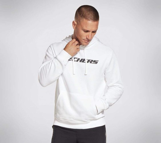 Pánské Mikiny S Kapucí Skechers Apparel Heritage Pullover Hoodie Bílé | VGLOZTA-24