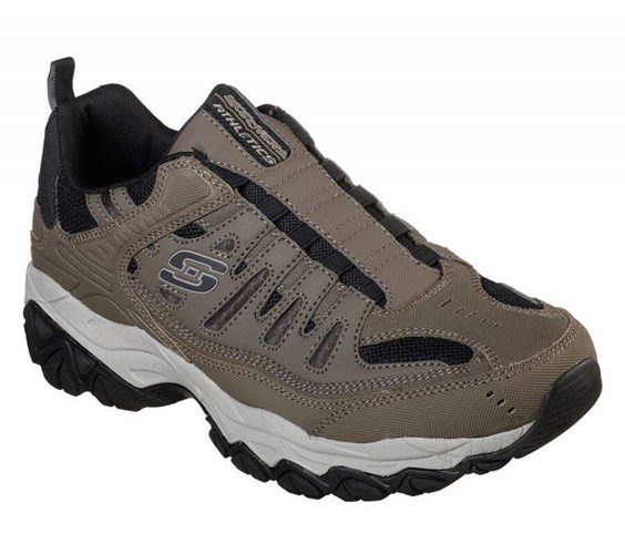 Pánské Mokasíny Skechers After Burn M. Fit Hnědé | HEZPIGR-96