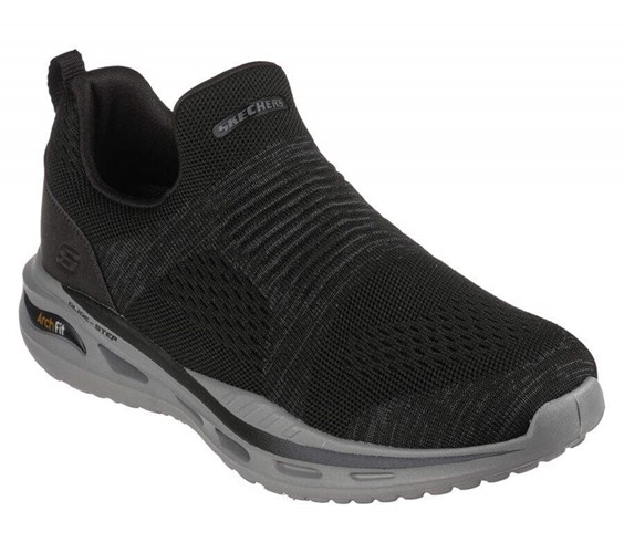 Pánské Mokasíny Skechers Arch Fit Orvan - Denison Černé | COZTLWH-92