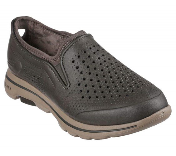 Pánské Mokasíny Skechers Foamies: GO WALK 5 Podšité - Get Warm Hnědé | XJVYEMF-68