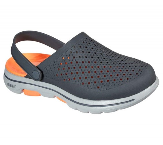 Pánské Mokasíny Skechers Foamies: GOwalk 5 - Astonished Šedé Oranžové | XZMFGUD-57