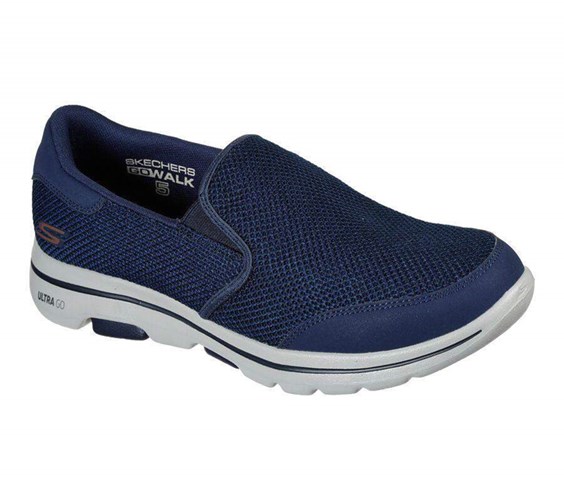 Pánské Mokasíny Skechers GOwalk 5 - Beeline Tmavě Blankyt | YPSTFEO-95