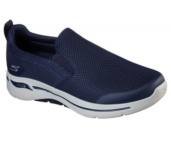 Pánské Mokasíny Skechers GOwalk Arch Fit - Togpath Tmavě Blankyt | DQSFLBM-47