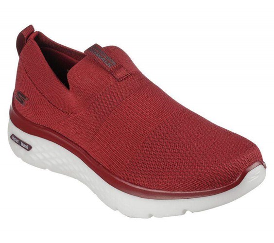 Pánské Mokasíny Skechers GOwalk Hyper Burst - Manchester Červené | YVZERBL-78