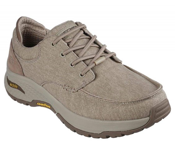 Pánské Mokasíny Skechers Relaxed Fit: Arch Fit Ripple - Poliver Hnědé | DOWVYRF-32