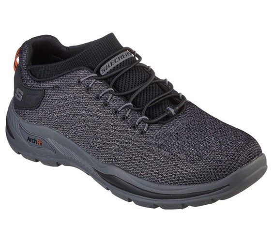 Pánské Mokasíny Skechers Relaxed Fit: Arch Fit Motley - Varsen Černé | EWTLHCF-62