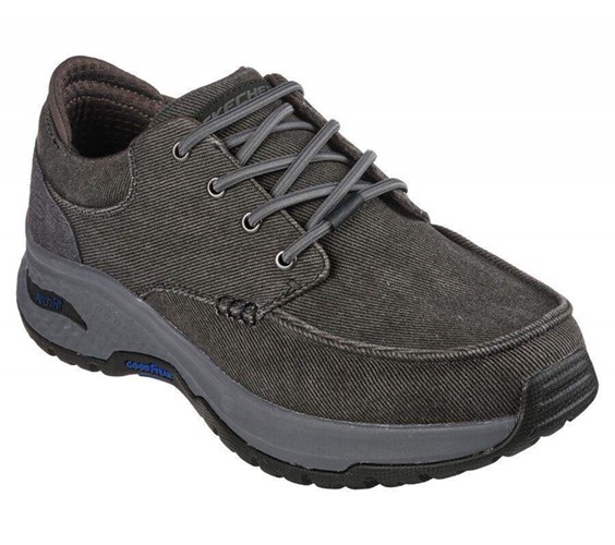 Pánské Mokasíny Skechers Relaxed Fit: Arch Fit Ripple - Poliver Černé | GJNUKTR-71