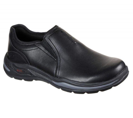 Pánské Mokasíny Skechers Relaxed Fit: Arch Fit Motley - Orago Černé | GOJHQPC-89