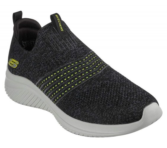 Pánské Mokasíny Skechers Ultra Flex 3.0 - Wintek Černé Zelene | EMHZNDG-42