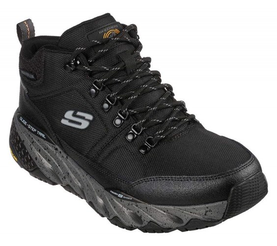 Pánské Oxfordky Skechers Glide-Step Trailové - Woodward Černé Šedé | YFSMVLH-01