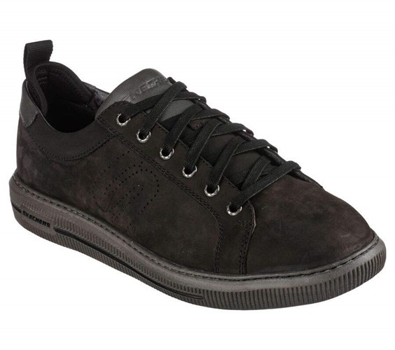 Pánské Oxfordky Skechers Pertola - Ruston Černé | IBLKPGF-27