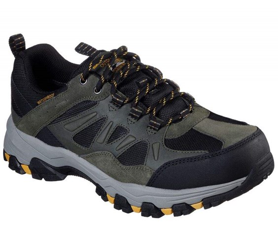 Pánské Oxfordky Skechers Relaxed Fit: Selmen - Enago Olivy Zelené Černé | ALHZNQO-10