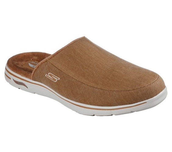 Pánské Pantofle Skechers Arch Fit Lounge Hnědé | HYKBNDU-62