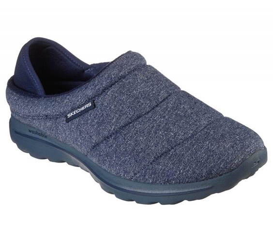 Pánské Pantofle Skechers GO WALK Lounge - Overcast Tmavě Blankyt | TWJKBNU-17